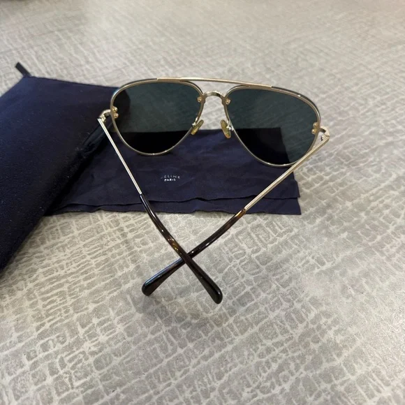 Celine Gold Aviator Sunglasses - Picture 5 of 6